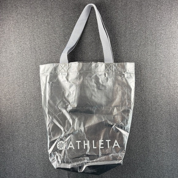 Lululemon Athleta Aerie Reusable Shopping Tote‎ Bags Red Black Mix Lot of 4 Used - Picture 8 of 9